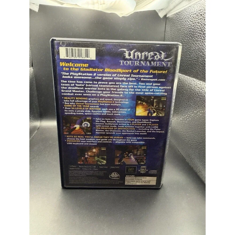 Unreal Tournament (PS2 Sony PlayStation 2) With Manual CIB